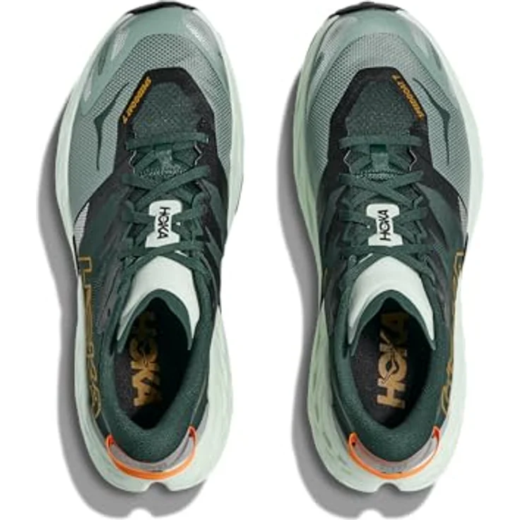 HOKA Speedgoat 7 Herren Trailrunning Schuhe, grün, EU 46 2/3, optimaler Grip, reaktive Dämpfung, Vibram®-Megagrip-Laufsohle, leichtes, atmungsaktives Obermaterial – Bild 4