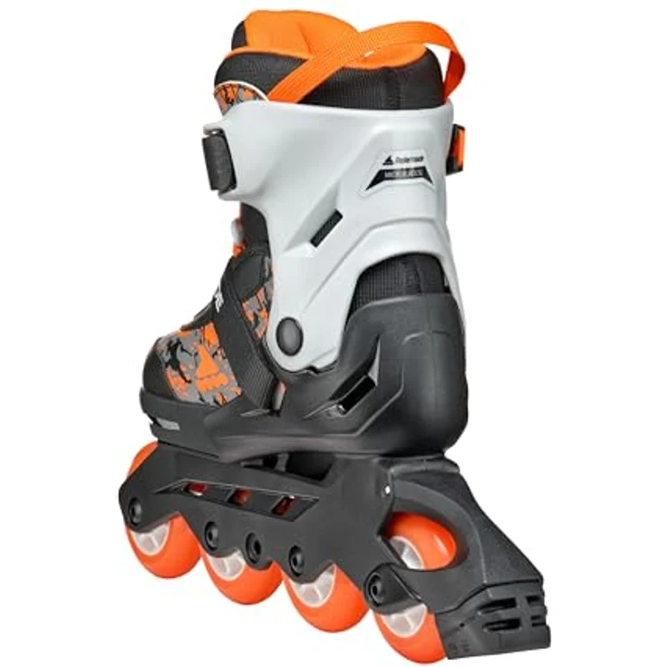 Rollerblade Microblade SL NC01, verstellbare Inlineskates für Kinder, schwarz/orange, 72mm Rollen – Bild 4