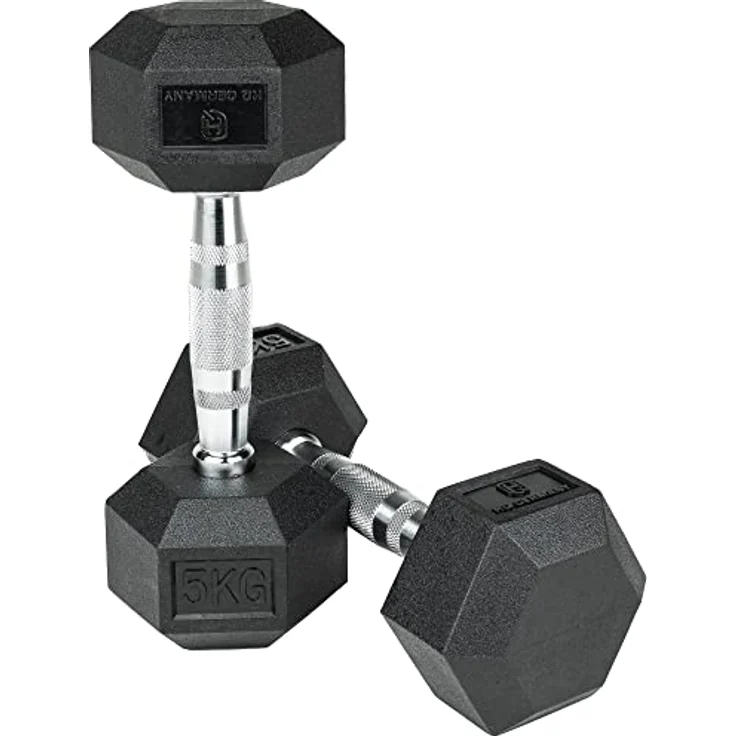 HQ Germany® Hexagon Hanteln | 2.5-37.5kg | Starter-Sets | ±1,5% Gewichtstoleranz, Gewicht:2x 05KG – Bild 1