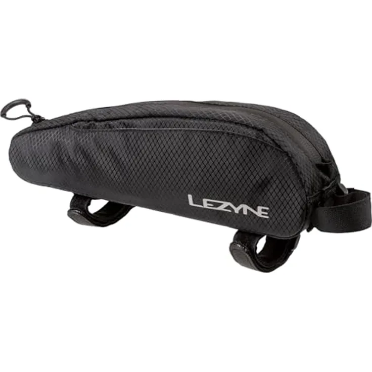 Lezyne Aero Energy Caddy, Rahmentasche (0.70 l) aus wasserdichtem Nylon für Triathleten und Gravel Racer, schwarz