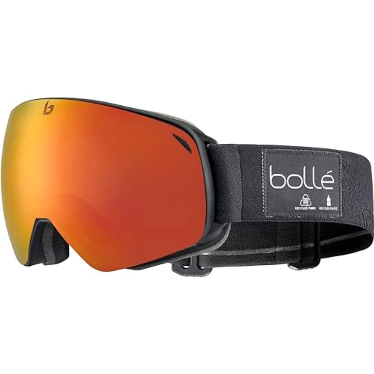 Bollé Eco Torus M, Skibrille mit torischer Doppellinse, Anti-Beschlag- und Kratzschutz, umweltfreundlicher Rahmen, schwarz – Bild 1