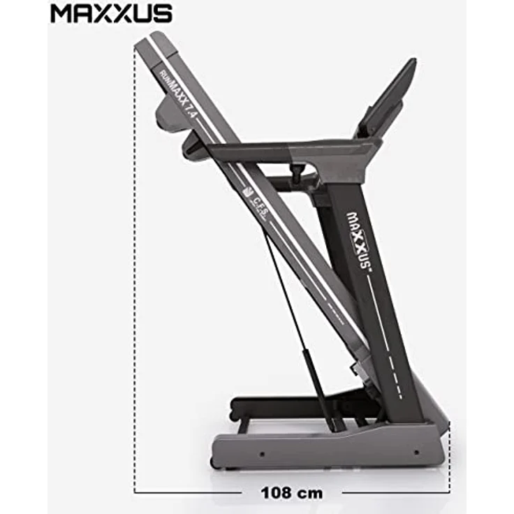 Maxxus Laufband RunMaxx 7.4 - Klappbar, Touchscreen, WLAN, Elektrisch, 20 km/h, 36 Programme, 16 Steigung, 130 kg, 3 PS, Lauffläche 140x51cm - Treadmill, Heimtrainer für Zuhause, Fitness – Bild 5