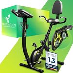 TRETMANN Tretmann NEU 3in1 Heimtrainer Fahrrad klappbar -extra komfortabel& leise- [SoftFoam] DEKRA geprüft - mit tiefem Einstieg Hometrainer Fahrrad Ergometer klappbar