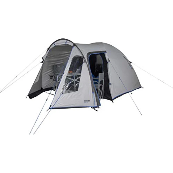 High Peak Tessin 5.0, Kuppelzelt für 5 Personen, 7.50 kg, mit UV-Sonnenschutz und guten Belüftungsmöglichkeiten, blau – Bild 4