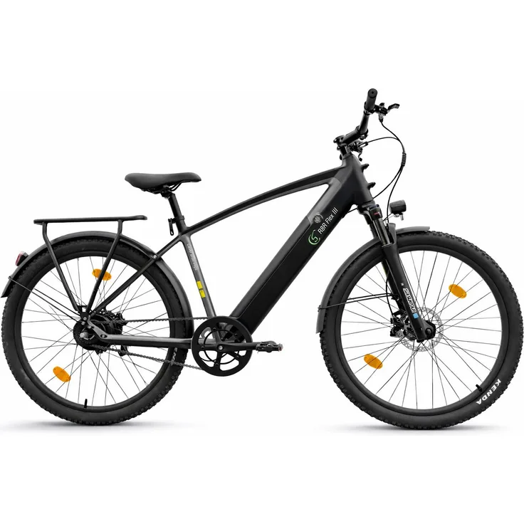 SachsenRAD E-Trekking Mountainbike R8R Flex III, 36V 14,5Ah Akku mit bis zu 150km Reichweite, Riemenantrieb, Shimano hydraulische Bremsen und Gepäckträger