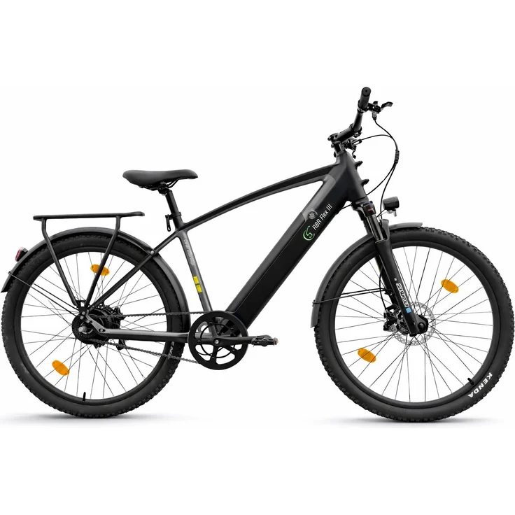 SachsenRAD E-Trekking Mountainbike R8R Flex III, 36V 14,5Ah Akku mit bis zu 150km Reichweite, Riemenantrieb, Shimano hydraulische Bremsen und Gepäckträger