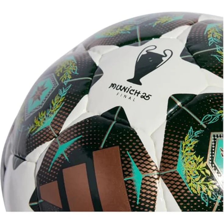 adidas Fussball, Größe 5, hochwertiges Trainings- und Spielgerät, schwarz/weiß – Bild 3