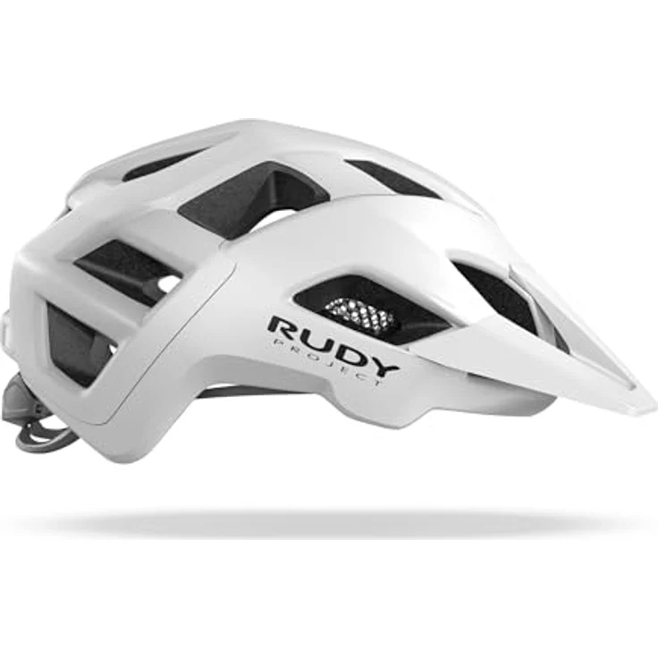 Rudy Project Crossway White Matte S/M, MTB-Fahrradhelm mit 23 Belüftungsöffnungen und integriertem Visier – Bild 3