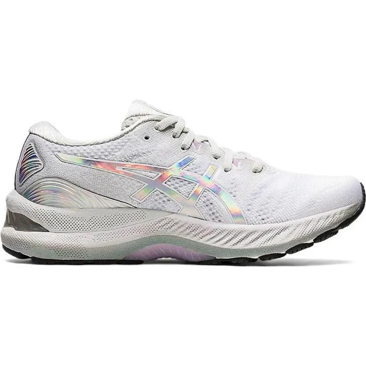 ASICS GEL-NIMBUS 23 Damen Laufschuhe, Grau, mit GEL™-Technologie, ORTHOLITE™ X-55 Einlegesohle und reflektierenden Akzenten