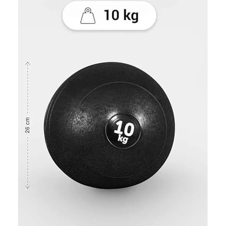 GORILLA SPORTS® Medizinball - 3kg, 5kg, 7kg, 10kg, 15kg, 20kg Gewichte, Einzeln/Set, mit Griffiger Oberfläche, rutschfest, Schwarz - Gewichtsball, Fitnessball, Slamball, Trainingsball – Bild 3