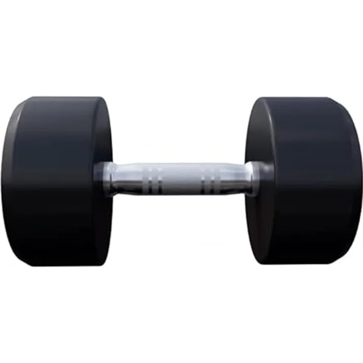 GORILLA SPORTS® Kurzhanteln - Einzeln / 2er Set, von 2,5 bis 40 kg Gewichte, Gummi, Gusseisen Kern, rutschfeste, gerändelte Griffe, Schwarz - Rundhanteln, Hantelset, Kurzhantelset, Dumbbells – Bild 4