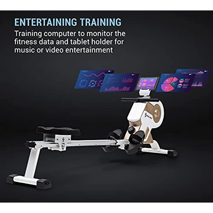 Capital Sports Rudergerät für Zuhause Klappbar, Rowshaper mit Magnetwiderstand, 150kg Belastbar, Alu-Gleitbahn, 8-Stufig – Bild 4