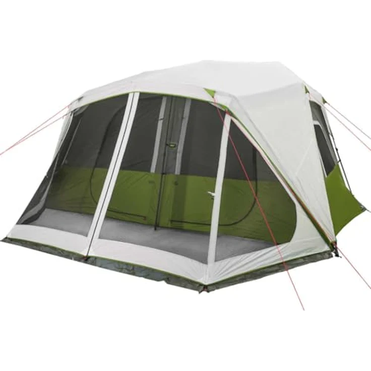 vidaXL Familienzelt, Campingzelt mit LED, Gruppenzelt für 10 Personen Quick Release, Hellblau – Bild 5