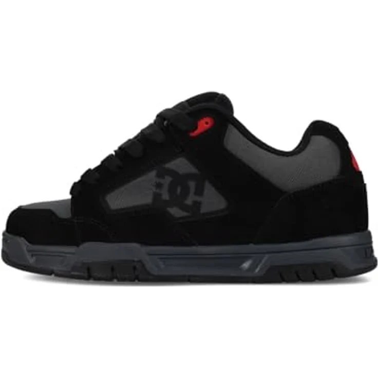 DC Shoes Dc Coiler, Lederschuhe für Herren mit atmungsaktivem Mesh, Schwarz-Grau, Größe 9 UK – 43 EU – 10 US – Bild 6