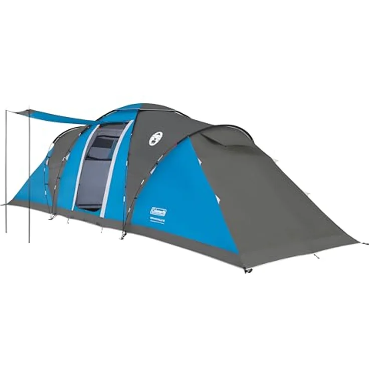 Coleman Spruce Falls 4 Zelt, 4-Personen Vis-a-Vis Familienzelt mit 2 XXL-Schlafkabinen, 3000 mm wasserdicht, eingenähte Bodenplane, guter Belüftung und 13,6 m² Gesamtfläche – Bild 1