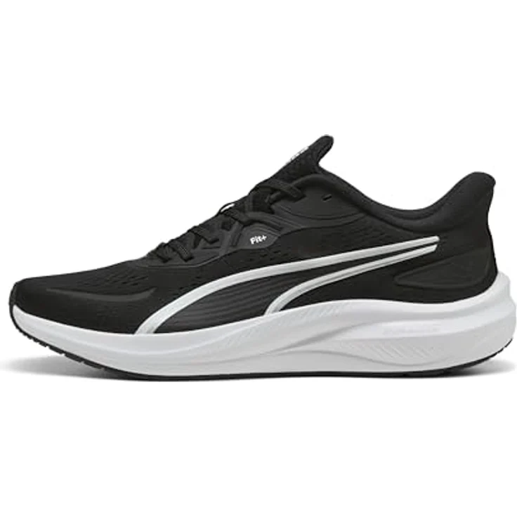 PUMA Skyrocket Lite 2 Laufschuhe für Erwachsene, ultraleichte Dämpfung, Softfoam+ Innensohle, Schwarz-Weiß-Silber Metallic – Bild 3