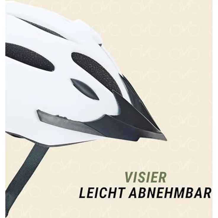 Prophete Erwachsenen-Fahrradhelm INMOLD, Größe 58-61cm, 240g, weiß mit Reflexstreifen – Bild 6