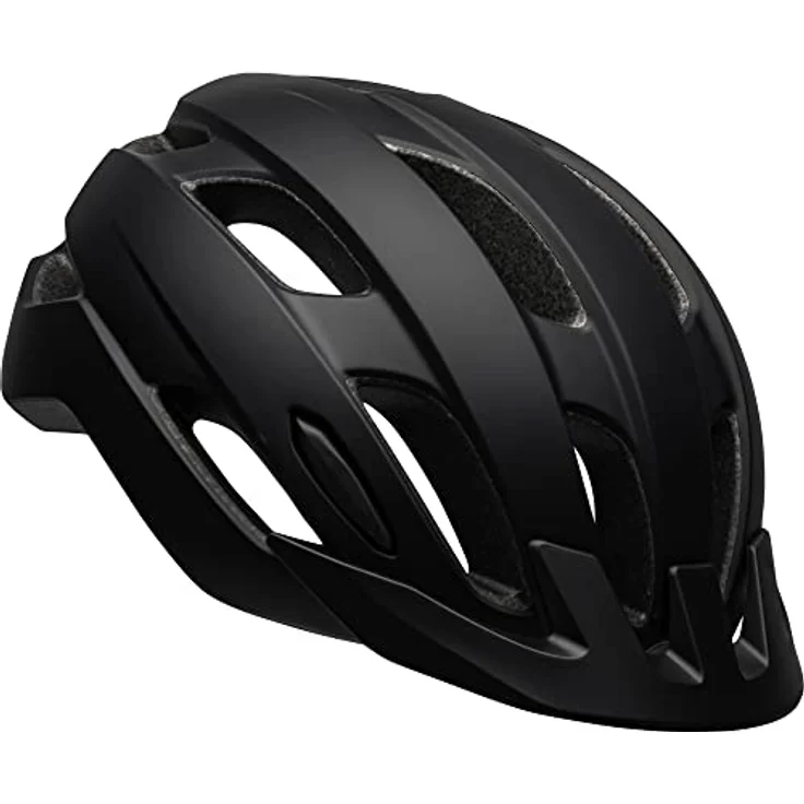 Bell Trace LED, Fahrradhelm in matt Schwarz mit Ergo Fit, LED-Rücklicht und 16 Belüftungsöffnungen – Bild 1