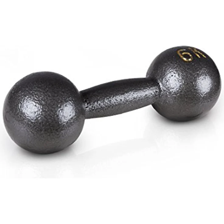 Sport-Thieme Retro Kurzhanteln | Hochwertige Gusseisen Hanteln in acht Gewichtsstufen: 3kg - 10kg | Farbe: Schwarz-Grau | Markenqualität – Bild 2