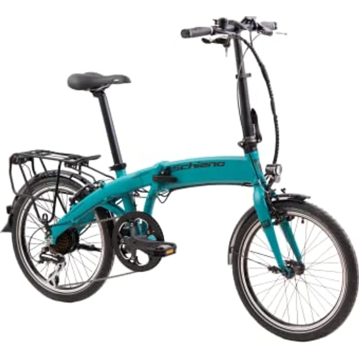 F.lli Schiano Galaxy, E-Bike Klappbar 20 Zoll mit 250W Motor, 36V 10.4Ah Akku, bis zu 90 km Reichweite, blau