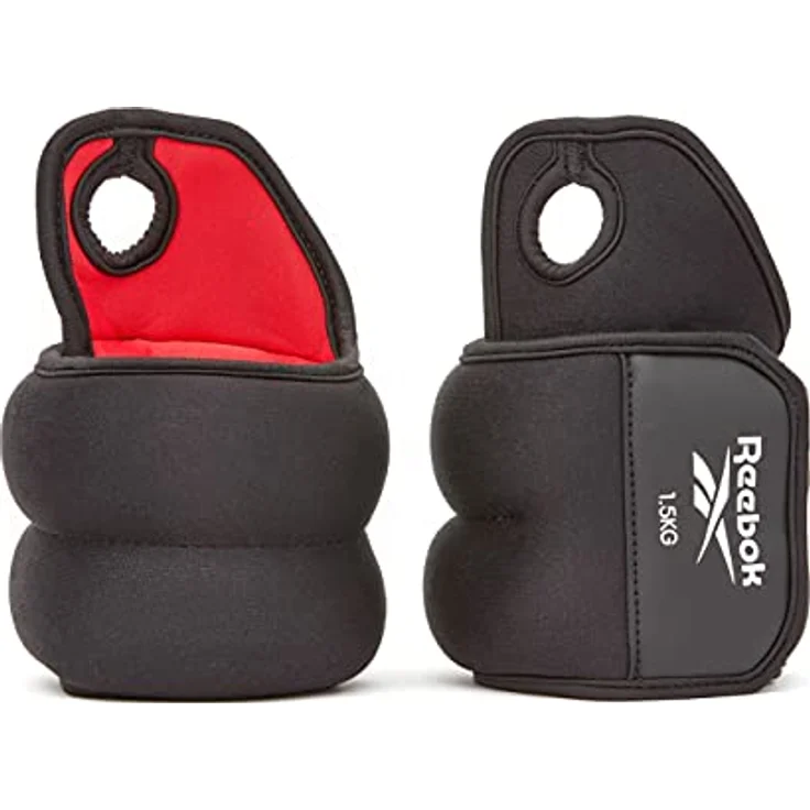 Reebok Unisex Handgelenk-gewichte - Handgelenk Gewichte 1Kg, Schwarz, 1 KG EU – Bild 1