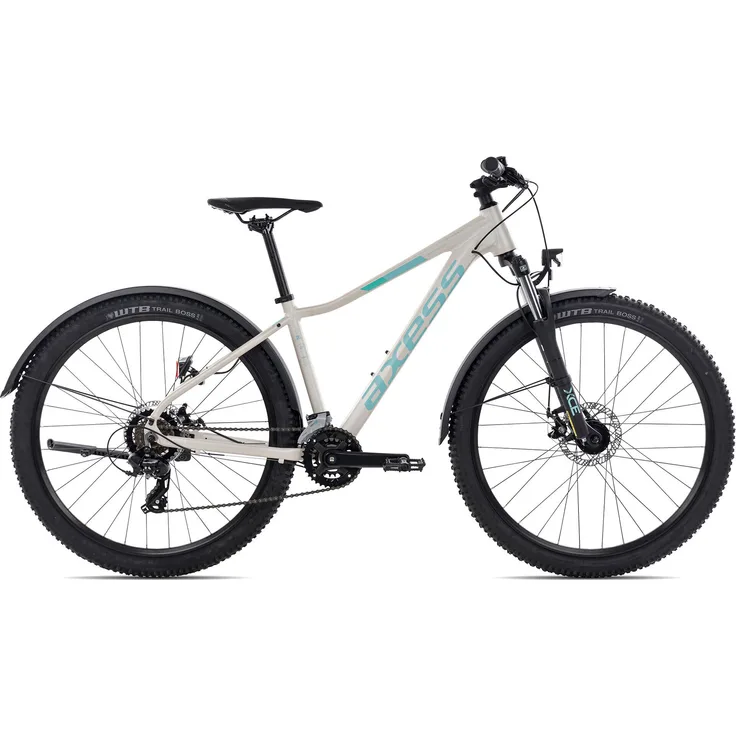 Axess MEEA ATB Damen-Mountainbike 29 Zoll, Hellgrau, 14-Gang Shimano Schaltung, Scheibenbremsen, Federgabel
