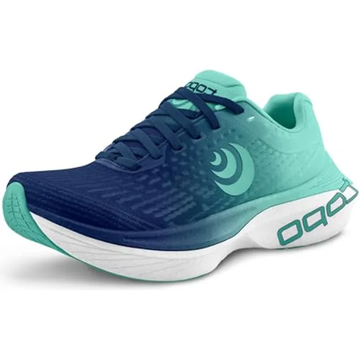 Topo Athletic Specter 2, Damen Laufschuhe für Roadrunning, 390 g leicht, 5 mm Sprengung, Blau