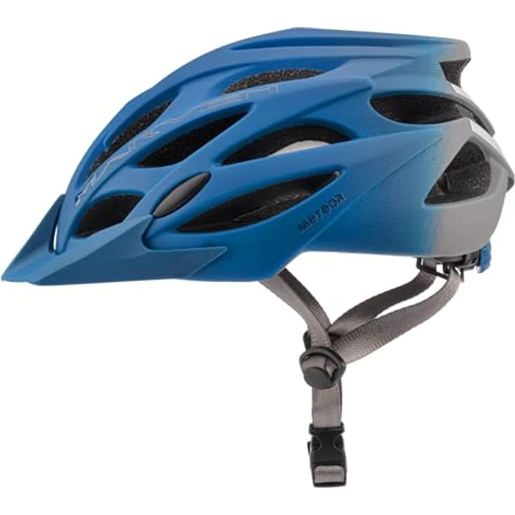 meteor® Marven Fahrradhelm, Herren Damen Kinder-Helm mit LUFTDURCHLASS-System und FLIEGENNETZ, ideal für MTB, Skaten und BMX, leicht anpassbare Passform – Bild 1