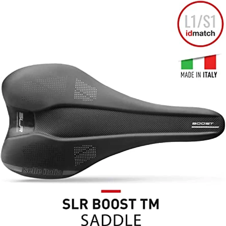 Selle Italia SLR Boost TM Sattel schwarz, Gelschaum-Fahrradsattelbezug für Indoor-Spinning und Outdoor-Touren – Bild 2