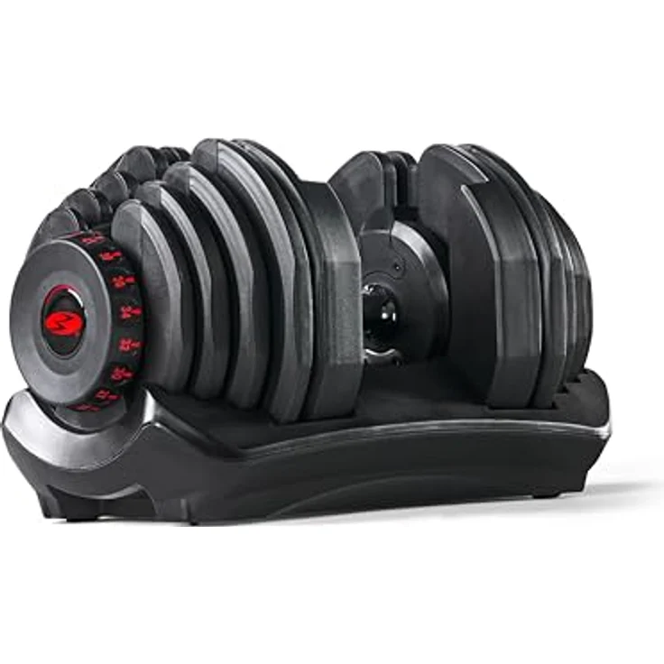 Bowflex Unisex Adult Selecttech 1090i Hantel, Schwarz/Rot, Einheitsgröße EU – Bild 1
