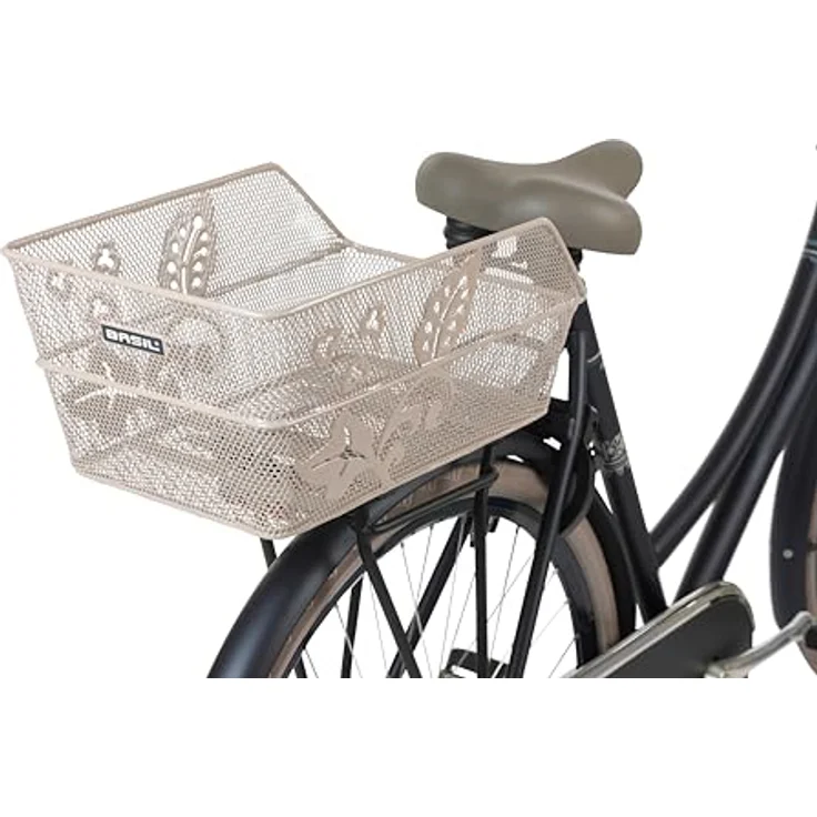 Basil Cento Flower, 19l Fahrradkorb für die Hinterradmontage, Silber – Bild 3