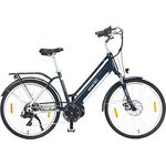 smartEC TrekX-MD E-Bike Damen Trekking 250W Mittelmotor Li-Ion-Akku 36V/13Ah Elektrofahrrad 26/28 Zoll Reichweite 90km bis 25 km/h Trekking City (26 Zoll)
