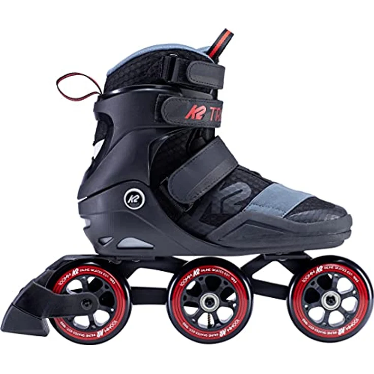 K2 TRIO S 100, Herren Rollschuhe, Größe 44,5, Schwarz/Rot, mit Stability Plus Cuff und 100 mm Rollen – Bild 3