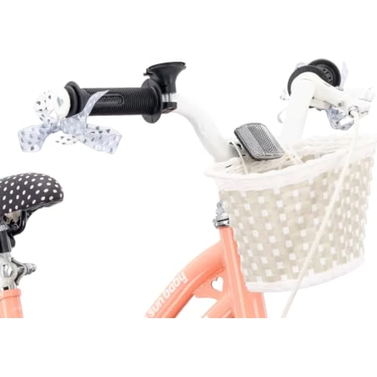 Sun Baby Kinderfahrrad Heart Bike, 12 Zoll mit Zusatzrädern und Schubstange, Aprikose – Bild 7