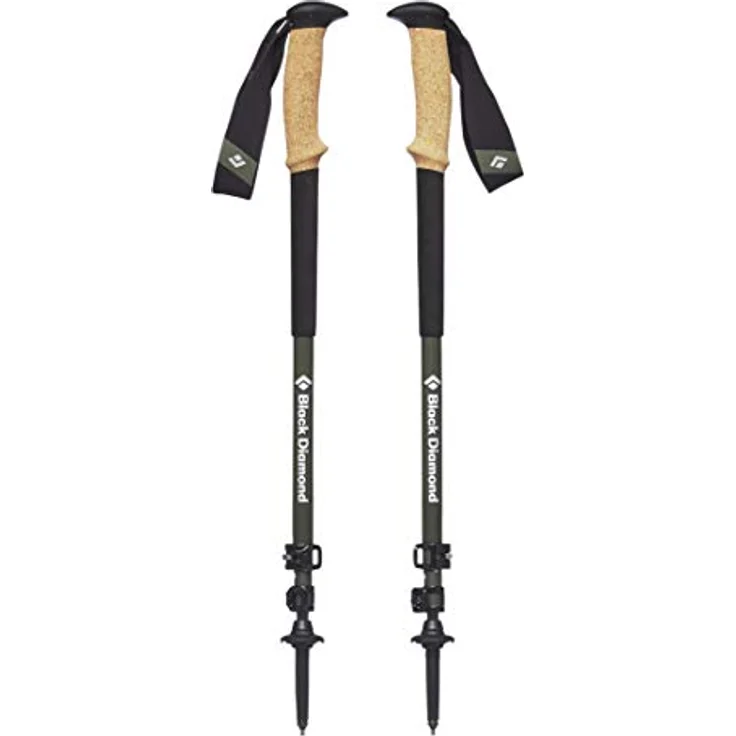 Black Diamond ALPINE CARBON CORK POLES, Ultra-Leichte Trekkingstöcke, Wanderstöcke mit Kork-Griff, verstellbar, karbonfaserschwarz – Bild 2