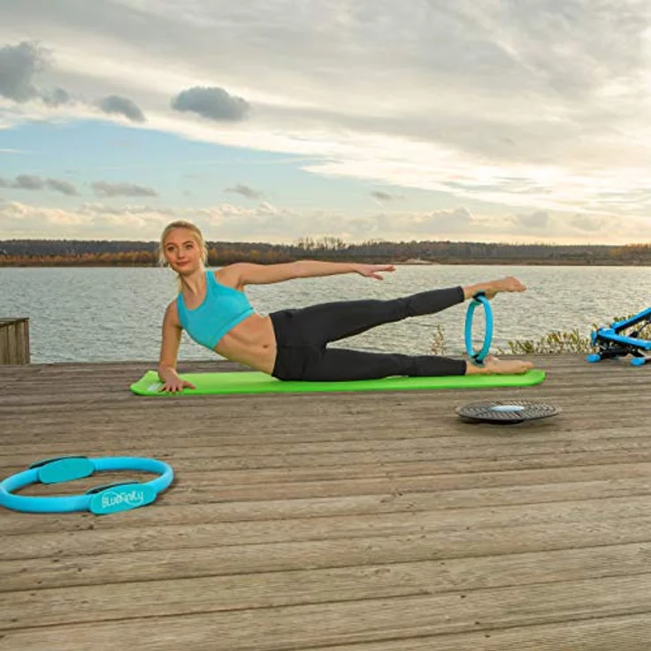 Relaxdays geposltert Yogamatte, grün, M – Bild 2