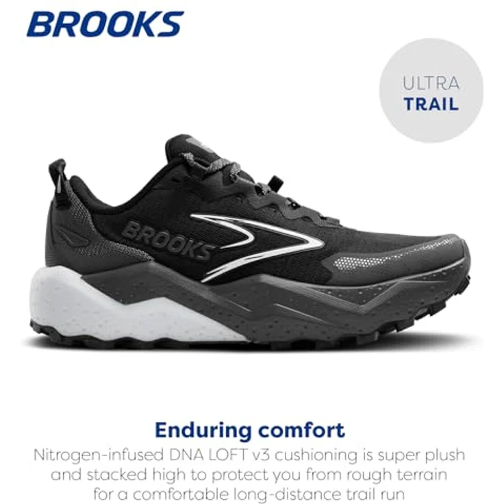 Brooks Caldera 8, Trailrunning-Schuhe mit DNA LOFT v3 Dämpfung, Icy Grey/Nightlife Jacquard, Größe 38.5 – Bild 2