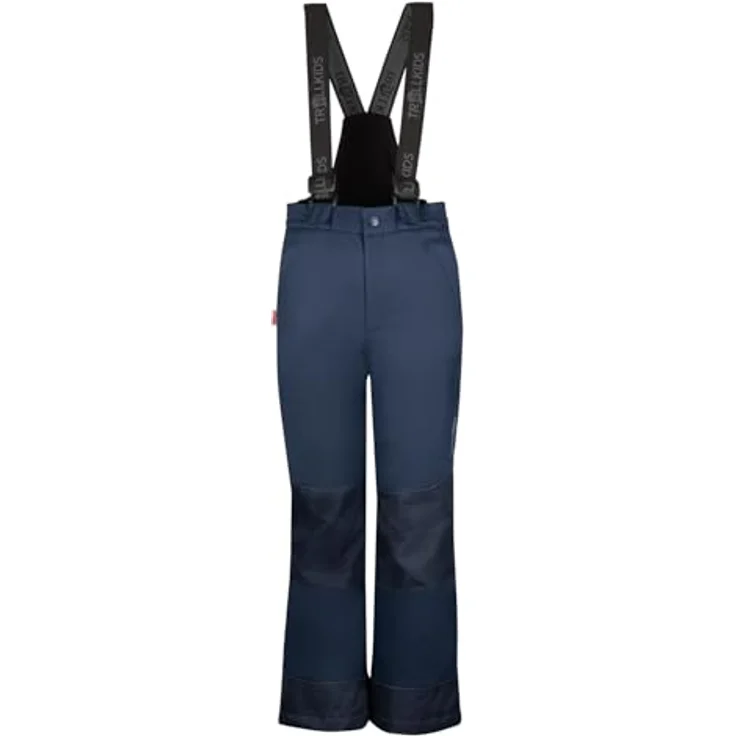 Trollkids Kid's Hammerfest Snow Pant, Junge Skihose mit abnehmbaren Hosenträgern, wasserdicht und atmungsaktiv, Blau – Bild 1