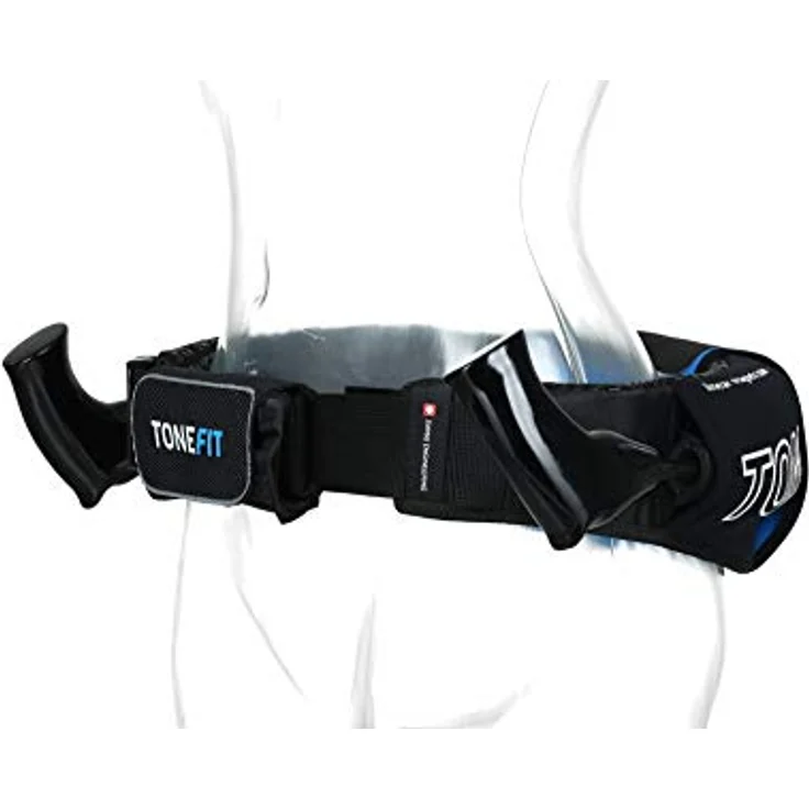 Maxxworld ToneFit Fitnessgürtel für Ganzkörpertraining | Ideal zum Laufen, Schwarz Blau – Bild 3