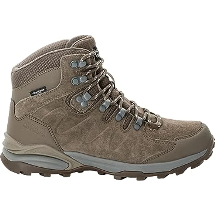 Jack Wolfskin REFUGIO TEXAPORE MID W, Damen Hikingschuh aus Veloursleder mit robustem Schaftaufbau und stabilisierendem Zehen- und Fersenschutz – Bild 1