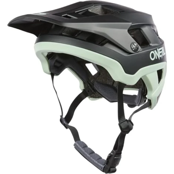 O'Neal Defender Solid Fahrradhelm, leicht und gut belüftet, Double-Inmold-Technologie, schwarz/mint, XS/S/M (54-58 cm) – Bild 2