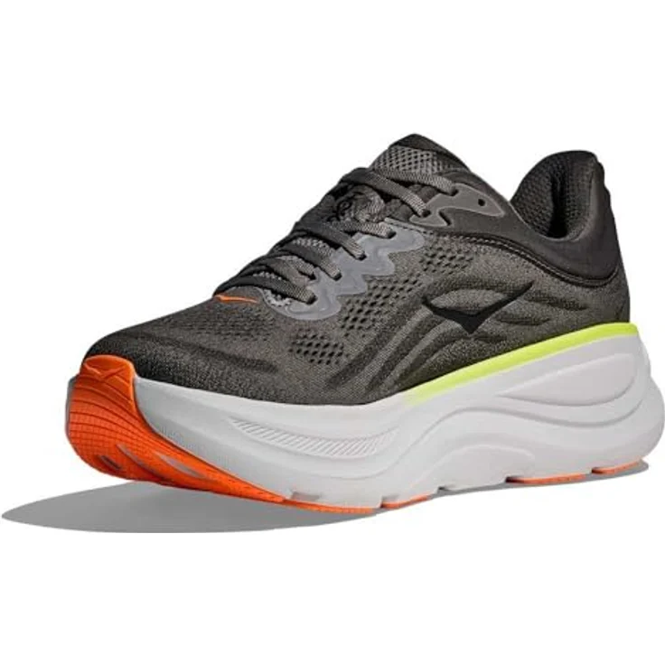 Hoka Bondi 9, Laufschuhe mit flexibler Dämpfung und atmungsaktivem Obermaterial, Asphalt Grey/GR, Größe 43 1/3 – Bild 7