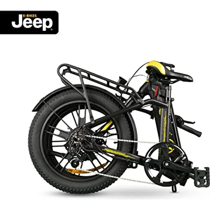 Jeep E-Bikes Unisex – Erwachsene FR 7000 E-Bike, Schwarz, 20 Zoll, Xiongda 250W Heckmotor und integrierter Akku – Bild 5