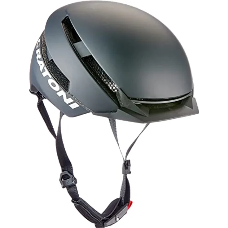 Cratoni Velohelm Light Fit System, 9 Belüftungsöffnungen, integriertes Rücklicht, 53-58 cm, antibakterielle Clean Tex Pads