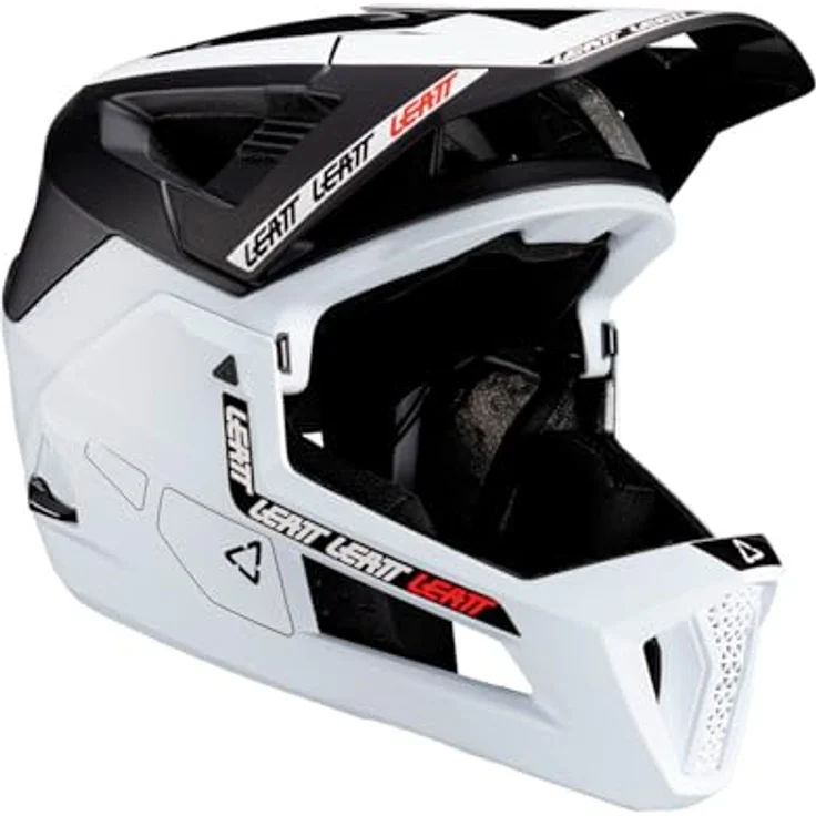 Leatt Helmet MTB Enduro 4.0, Vollgesichtshelm mit abnehmbarem Kinnbügel und 360°-Turbinentechnologie, weiß, Größe S – Bild 1