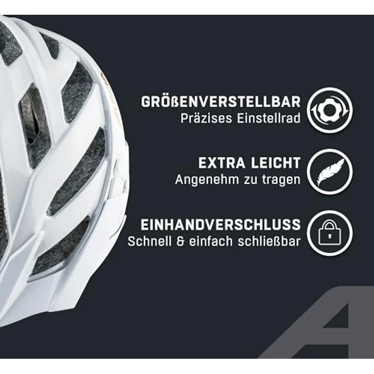 ALPINA Panoma Classic, Touren-Fahrradhelm mit optimaler Belüftung und individuellem Anpassungssystem, weiß – Bild 3