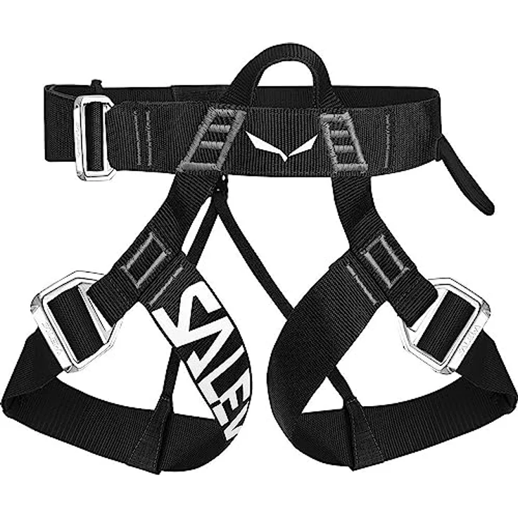 Salewa Klettersteiggurt Evo, robuster Klettergurt mit verstellbarem Hüftgurt und flexiblen Beinschlaufen, grau
