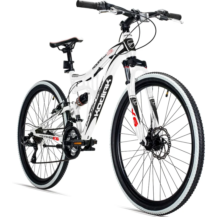 Bergsteiger Kodiak 29 Zoll Mountainbike, vollgefedert, Shimano 21 Gang-Schaltung, Scheibenbremse, geeignet für Jungen und Herren ab 170 cm