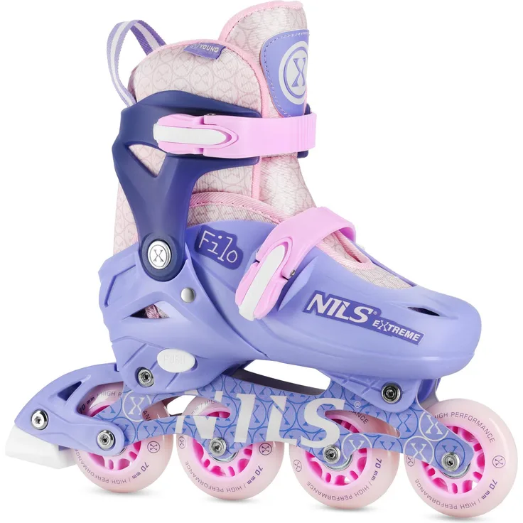 Nils Extreme Na13102 Filo Lila, verstellbare Inline-Skates für Kinder, Größe S (30-33)