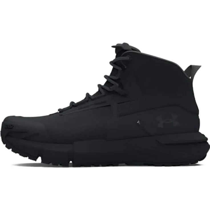 Under Armour Charged Valsetz Mid, Herren Wanderschuhe mit atmungsaktivem Synthetik-Obermaterial, Schwarz